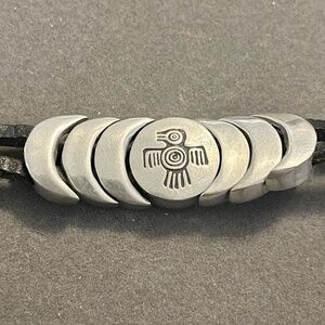 Sterling Silver and Leather Bracelet